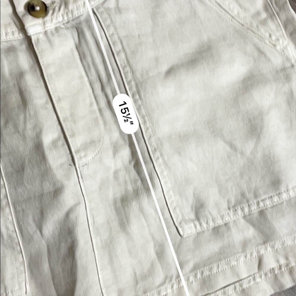 Aerie cream button up mini skirt - Picture 4 of 4